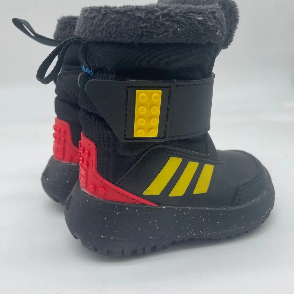 Adidas x LEGO Sport Winter Boots Black‎ Yellow Red GZ2075 Infant Size 4K